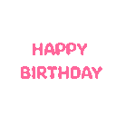 Pinkbirthdaytext animated GIF emoji from 𝐃𝐀𝐍𝐈𝐢𝐦𝐚𝐥𝐬 ᑭᒪᗩYGᖇOᑌᑎᗪ