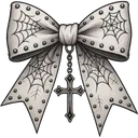 a_white_goth_bow