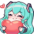 Discord Emote MikuLove07: