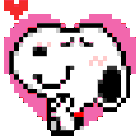 snoopy_hearts2 animated emote from ୨ 🪄  /snoopys  𐙚　social　giveαwαys　decor　1OO+ guilds