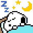 snoopy_zzz animated Discord emote from ୨ 🪄  /snoopys  𐙚　social　giveαwαys　decor　1OO+ guilds