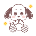 snoopy_plead Discord sticker | ୨ 🪄  /snoopys  𐙚　social　giveαwαys　decor　1OO+ guilds
