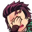 Tanjiro_facepalm Discord emoji