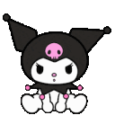 kuromi animated GIF emoji from Vampires 18+ ⛧﹒Goths & Emos﹒⛧