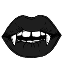 vampiremouthblack Discord sticker | Vampires 18+ ⛧﹒Goths & Emos﹒⛧