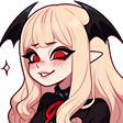 demonsmirkNF2U Discord sticker from Vampires 18+ ⛧﹒Goths & Emos﹒⛧