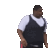 A man in a white t-shirt and black vest performing a series of energetic dance moves.