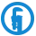 Letter G in a bold sans-serif font centered inside a blue circle.