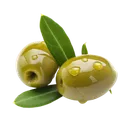greenoliveswithleavesandoildrops