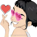 ZoeyFaceFingerHeart ZoeyFaceFingerHeart