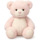 83305lightpinkwhiteteddybear