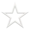decorationwhitestar3dglitterforc