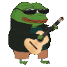 pepe_band_guitar18 animated GIF emoji | Real Eyes Realize Real Lies