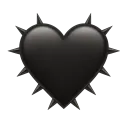 76141blackheartwithspikes