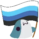 Blobhaj_Holds_A_Transmasc_Flag