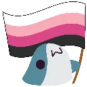 Blobhaj_Holds_A_Transfemme_Flag