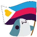 BlobhajHoldPolyamoryTricolorFlag