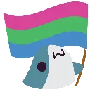 Blobhaj_Holds_A_Polysexual_Flag