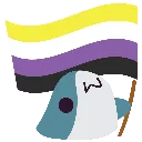 Blobhaj_Holds_A_Nonbinary_Flag