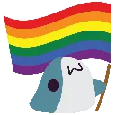 Blobhaj_Holds_A_Gay_Flag