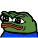 Pepe the Frog with an angry, scowling expression and furrowed brows.