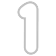 Number one digit in white font centered on a black background.