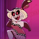A stylized cartoon woman in a cabaret outfit with a feathered headpiece dancing with a mischievous grin.