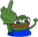 8698pepefuckyoumiddlefingerhand animated Discord emote | Tᕼᕮ ᗯᕮIᖇᗪ ᖴ᙭᙭KᕮᖇS