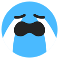 2TikTokBlue_Sobbing Discord Emoji - ୨ 🪄  /snoopys  𐙚　social　giveαwαys　decor　1OO+ guilds