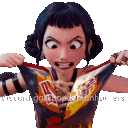 ZoeyMovieRageNomsGIF