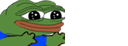 Pepe the Frog with wide eyes and arms outstretched in an eager, welcoming gesture.
