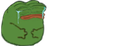 A green frog character crying with large, visible tears streaming down its face.