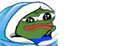 Pepe the frog with a worried expression wearing a blue hoodie while shivering.