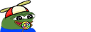 Pepe the Frog wearing a red propeller hat and sucking on a colorful lollipop.