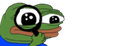 Pepe the Frog holding a large magnifying glass up to his eye to inspect something closely.