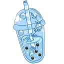 boba Discord sticker from B L U E H A V E N