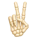97544skeletonpeacesign