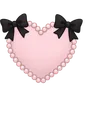 Cutepinkheartwithblackbows