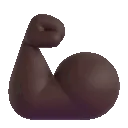 flexed_biceps_dark_skin_tone
