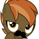ButtonMashTheStache1 Discord sticker from Friendship Academy - MLP