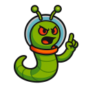 alien Discord Emoji - WORM