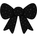 69059blackglitterbow