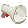 A row of four small pixelated megaphones with white bodies and red triggers.