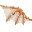 Dragon wing depicted in a simple pixel art style with brown and cream tones.
