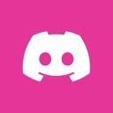 Gaming controller mascot icon colored in bright pink with a white face.