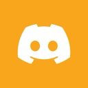Gaming mascot logo centered on a solid orange background.
