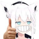futagirl_shirakamifubukithumbsup custom emote - Futanari
