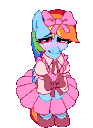 RainbowDash_DressDance animated Discord emote | Friendship Academy - MLP