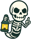 skeleton Discord sticker from WORM