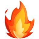 Fire flame burning with bright red, orange, and yellow colors.